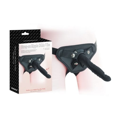 6.7' Strap On Ripple Dildo Vibe